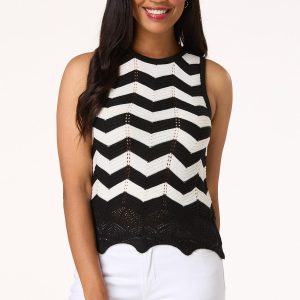 Two Tone Chevron Crochet Tank