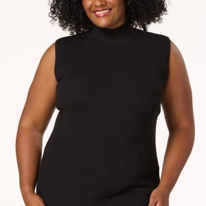 Plus Size Ribbed Sleeveless Sweater