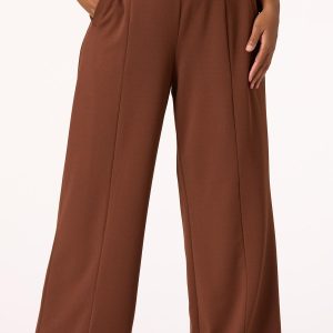 Plus Size Crepe Scuba Wide Leg Pants