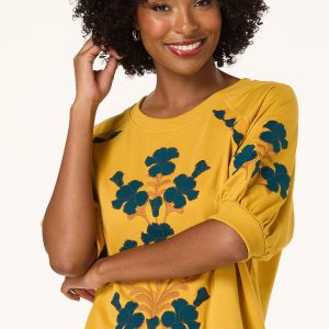 Embroidered Golden Sweatshirt