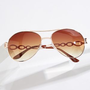 Chain Arm Aviator Sunglasses