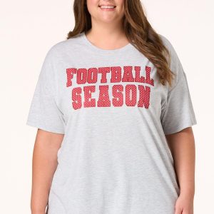 Plus Size Football Season Tee
