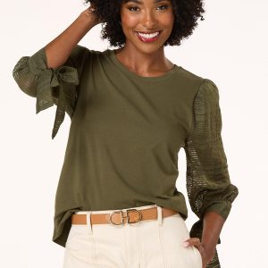 Shadow Stripe Sleeve Top