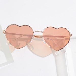 Rose Gold Heart Sunglasses