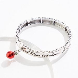 God Bless Teachers Stretch Bracelet