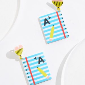 Paper Pencil Teacher Earrings