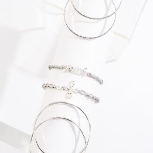 Faith Charm Mixed Bracelet Set