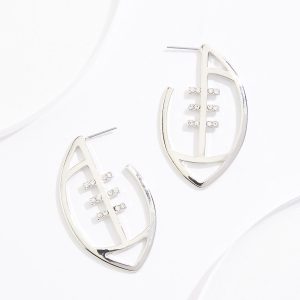 Football Hoop Earrings