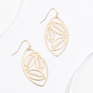 Football Cutout Earrings