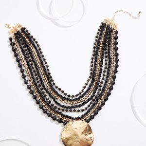 Lucite Statement Layer Pendant Necklace