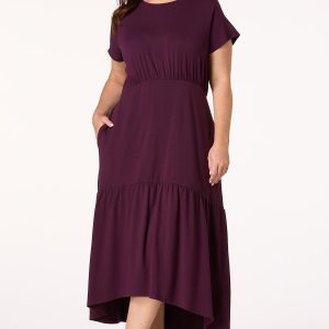 Plus Size Curved Empire Midi Dress