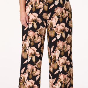 Plus Size Floral Print Wide Leg Pants