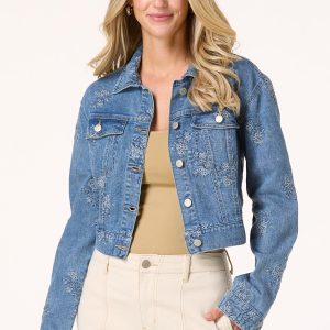 Floral Embroidered Denim Jacket