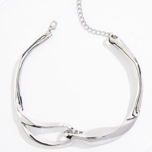 Mod Metal Link Choker Necklace