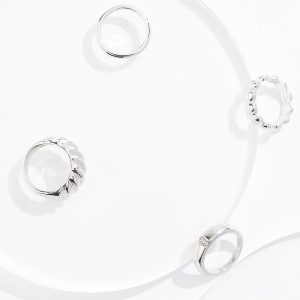 Classic Silver Ring Set