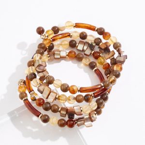 Lucite Multi Shape Coil Bracelet