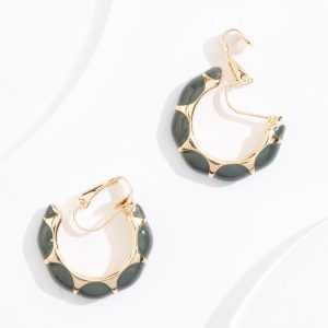 Clip- On Color Bubble Hoop Earrings