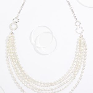Pearl Multi Row Long Necklace