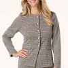 Houndstooth Plaid Blazer