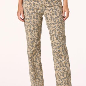 Petite Animal Straight Leg Jeans