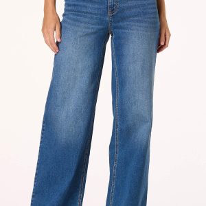Petite High Rise Wide Leg Jeans