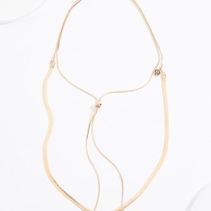 Snake Chain Wrap Lariat Necklace