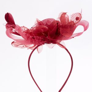 Pom Polka Dot Rose Fascinator