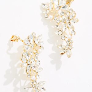 Floral Vine Crawler Earrings