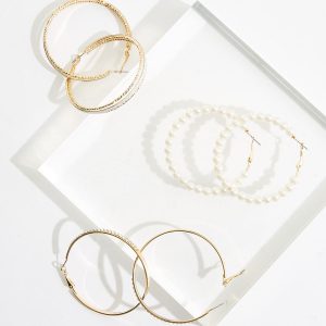 Multi Design Hoop Earring Set