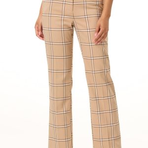 Windowpane Plaid Trouser Pants