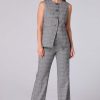 Plaid Sailor Button Trouser Pants