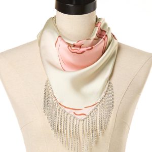 Western Rodeo Rhinestone Fringe Scarf