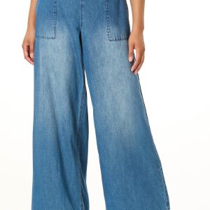 Chambray Wide Leg Pants