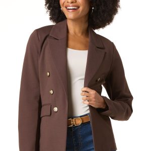 Fashion Button Ponte Blazer