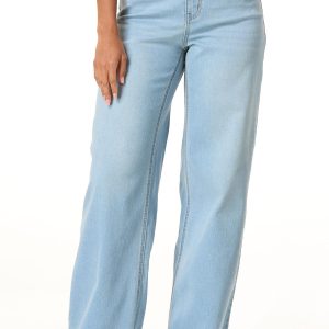 Petite Light Wash Wide Leg Jeans