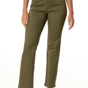 Olive Patch Pocket Straight Leg Pants