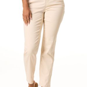 Solid Twill Straight Leg Pants