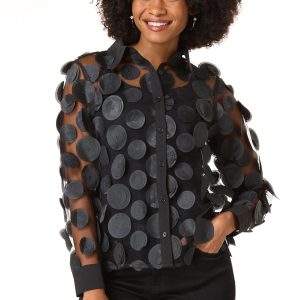 3d Circle Embellished Shirt