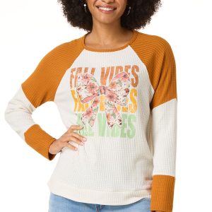 Fall Vibes Bow Graphic Baseball Top