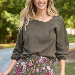 Asymmetrical Seamed Sweater