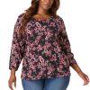 Plus Size Bold Paisley Scoop Neck Top