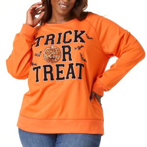 Plus Size Trick Or Treat Sweatshirt
