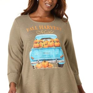 Plus Size Fall Harvest Market Top