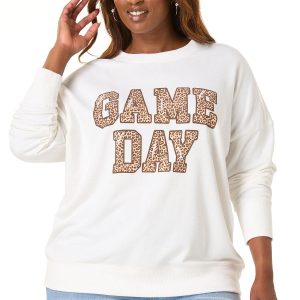 Plus Size Leopard Game Day Sweatshirt