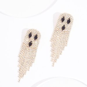 Rhinestone Ghost Earrings