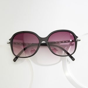 Silver Arm Detail Black Sunglasses