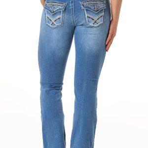 Embellished Pocket Bootcut Jeans