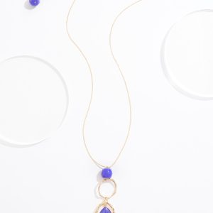 Stone Statement Pendant Necklace Set