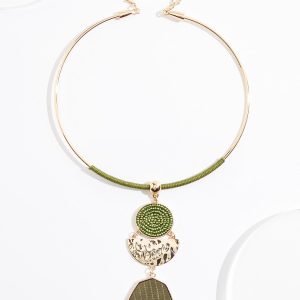 Wrapped Wire Pendant Necklace