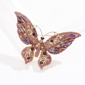 Statement Glass Butterfly Brooch